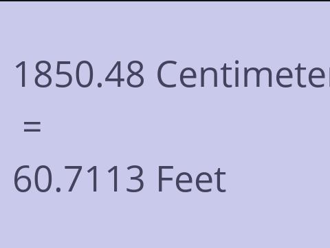 1850.48 CM TO FEET