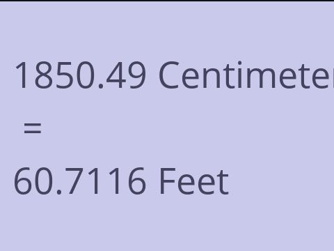 1850.49 CM TO FEET