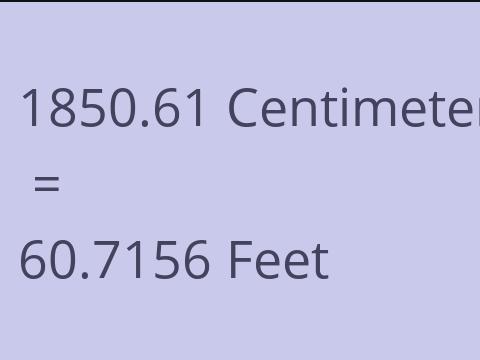 1850.61 CM TO FEET