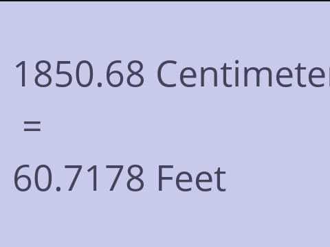 1850.68 CM TO FEET