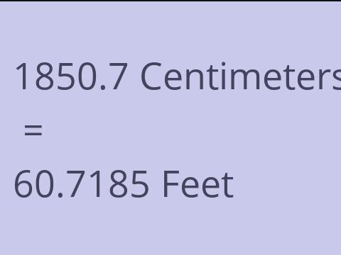 1850.7 CM TO FEET