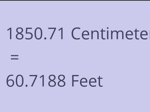 1850.71 CM TO FEET