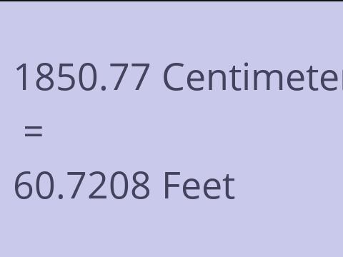 1850.77 CM TO FEET