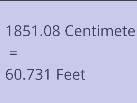 1851.08 CM TO FEET