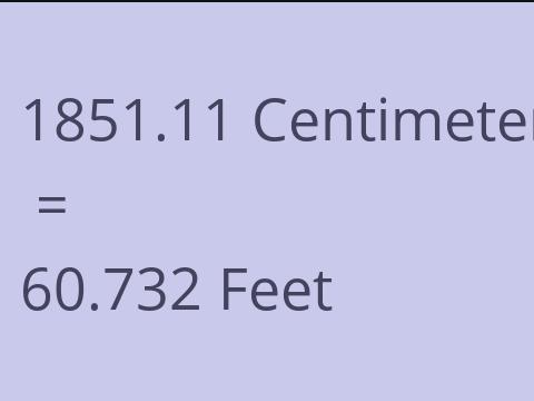 1851.11 CM TO FEET