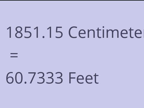 1851.15 CM TO FEET