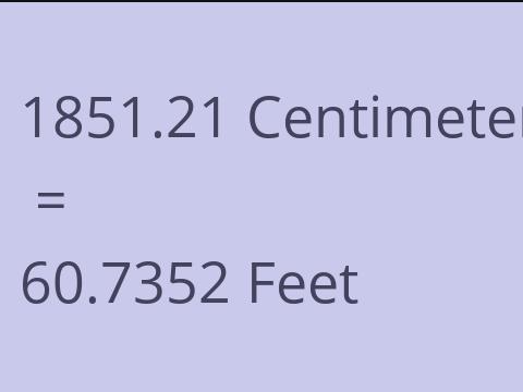 1851.21 CM TO FEET