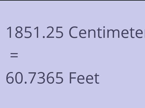 1851.25 CM TO FEET