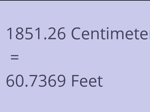 1851.26 CM TO FEET