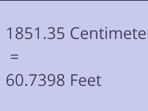 1851.35 CM TO FEET