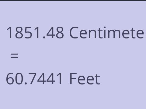 1851.48 CM TO FEET