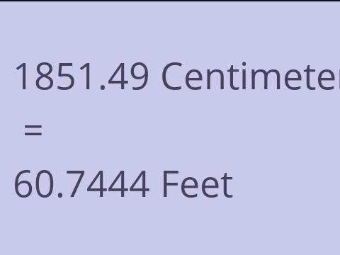 1851.49 CM TO FEET