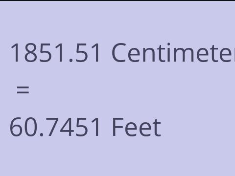 1851.51 CM TO FEET