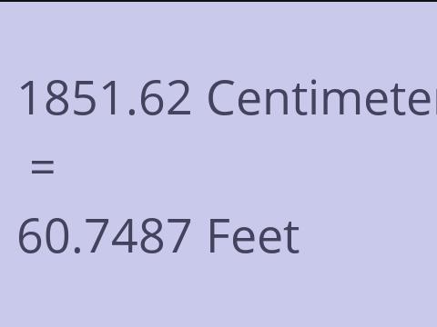 1851.62 CM TO FEET