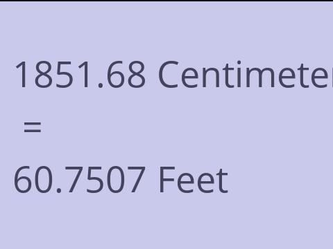 1851.68 CM TO FEET