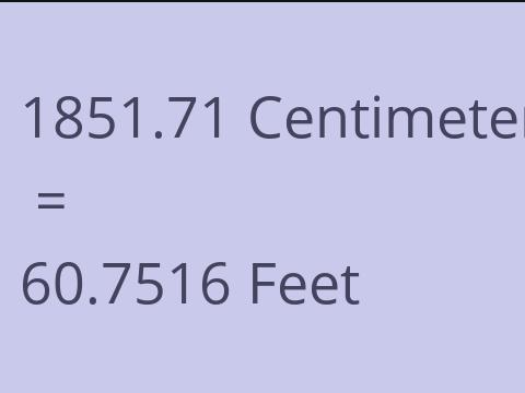 1851.71 CM TO FEET