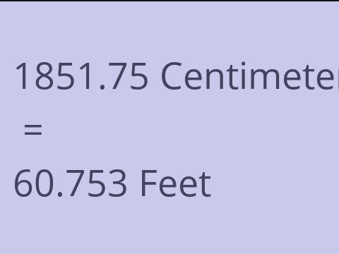 1851.75 CM TO FEET