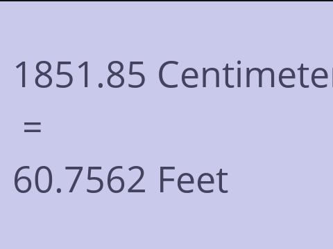 1851.85 CM TO FEET