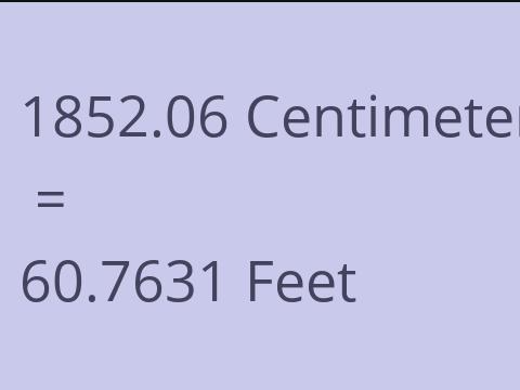 1852.06 CM TO FEET