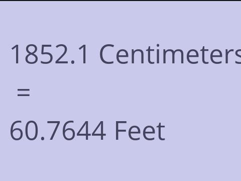 1852.1 CM TO FEET