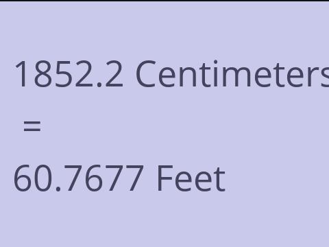 1852.2 CM TO FEET