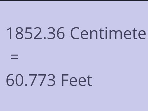 1852.36 CM TO FEET