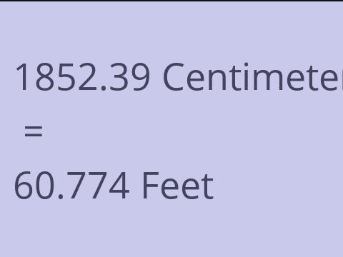 1852.39 CM TO FEET