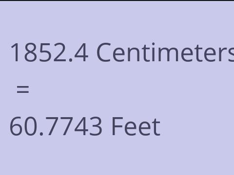 1852.4 CM TO FEET