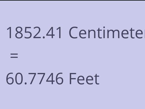 1852.41 CM TO FEET