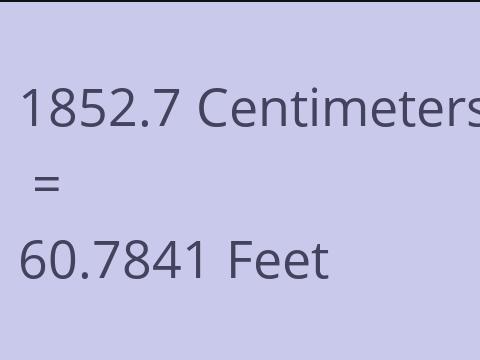 1852.7 CM TO FEET