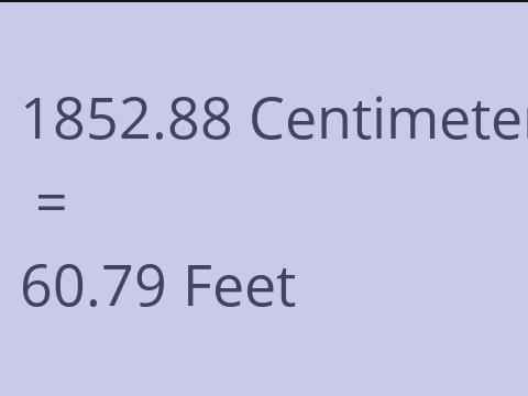 1852.88 CM TO FEET