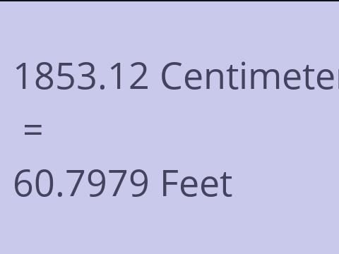 1853.12 CM TO FEET