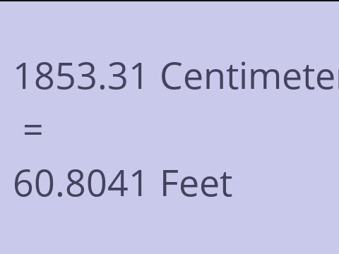 1853.31 CM TO FEET