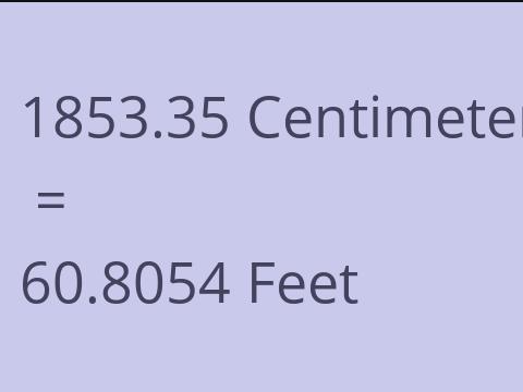 1853.35 CM TO FEET