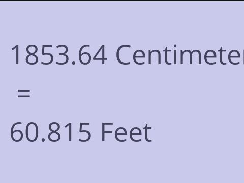 1853.64 CM TO FEET