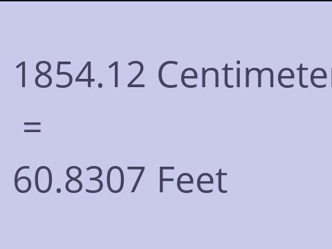 1854.12 CM TO FEET