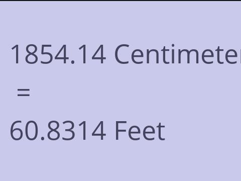 1854.14 CM TO FEET