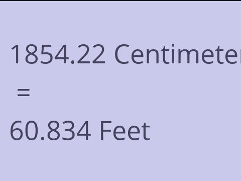 1854.22 CM TO FEET