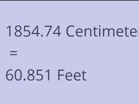 1854.74 CM TO FEET