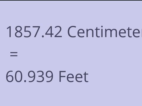 1857.42 CM TO FEET