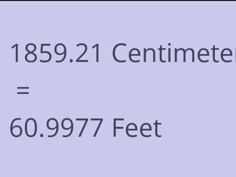 1859.21 CM TO FEET