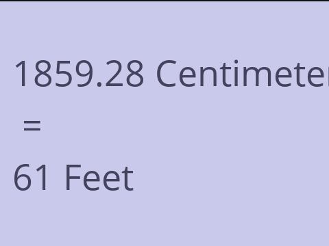 1859.28 CM TO FEET