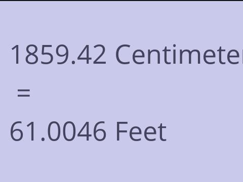 1859.42 CM TO FEET