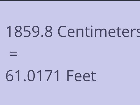 1859.8 CM TO FEET