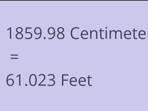 1859.98 CM TO FEET