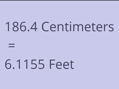 186.4 CM TO FEET