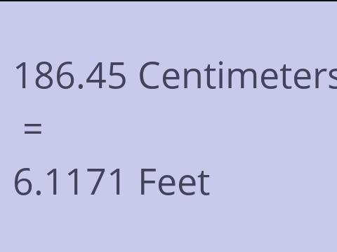 186.45 CM TO FEET