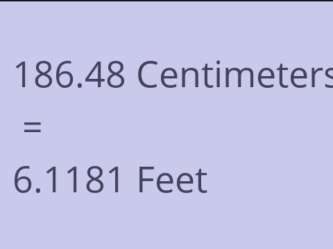 186.48 CM TO FEET