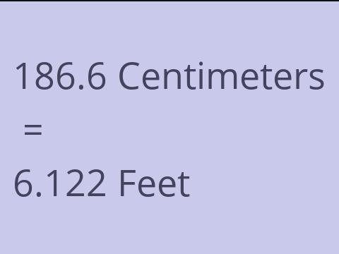 186.6 CM TO FEET