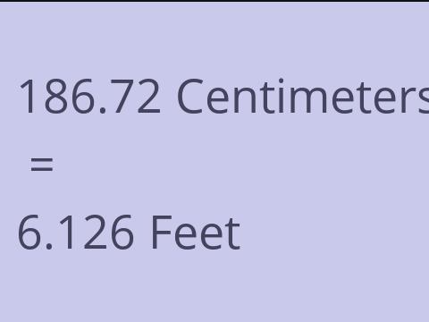 186.72 CM TO FEET